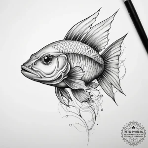 Tattoo sketch razorfish - эскиз тату (№1757562531_0, 11.09.2025 03:48) — tattoo-photo.ru