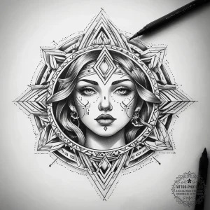 Tattoo sketch cosmic narrative, artistic tatt... - эскиз тату (№1757562724_0, 11.09.2025 03:52) — tattoo-photo.ru