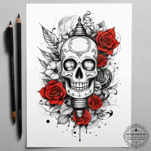 Tattoo sketch lamp on a table, tattoo sketch... - эскиз тату (№1757566993_0, 11.09.2025 05:03) — tattoo-photo.ru
