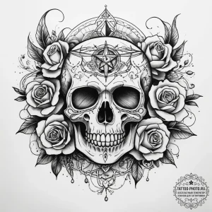 Tattoo sketch cosmic root, artistic tattoo sk... - эскиз тату (№1757571064_0, 11.09.2025 06:11) — tattoo-photo.ru