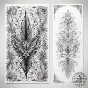 Tattoo sketch spellbook with a quill, tattoo... - эскиз тату (№1757573382_0, 11.09.2025 06:49) — tattoo-photo.ru