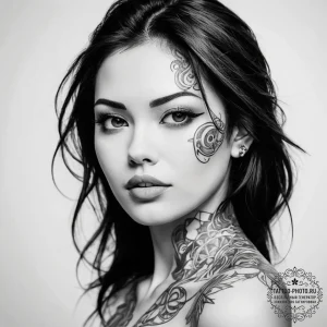 Tattoo sketch expression - эскиз тату (№1757575126_0, 11.09.2025 07:18) — tattoo-photo.ru