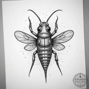 Tattoo sketch silverfish, tattoo flash sheet... - эскиз тату (№1757575709_0, 11.09.2025 07:28) — tattoo-photo.ru