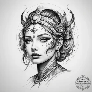 Tattoo sketch cosmic person - эскиз тату (№1757575904_0, 11.09.2025 07:31) — tattoo-photo.ru