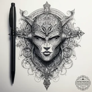 Tattoo sketch warforged purpose, artistic tat... - эскиз тату (№1757579007_0, 11.09.2025 08:23) — tattoo-photo.ru