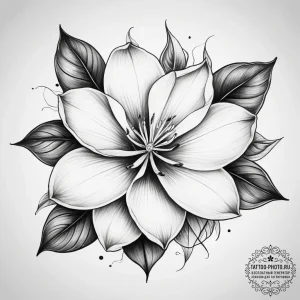 Tattoo sketch vanilla flower - эскиз тату (№1757579589_0, 11.09.2025 08:33) — tattoo-photo.ru