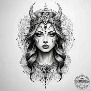 Tattoo sketch spirit - эскиз тату (№1757580365_0, 11.09.2025 08:46) — tattoo-photo.ru