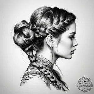 Tattoo sketch braid - эскиз тату (№1757583280_0, 11.09.2025 09:34) — tattoo-photo.ru