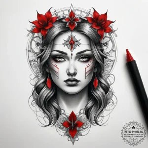 Tattoo sketch holy deep, artistic tattoo sket... - эскиз тату (№1757595727_0, 11.09.2025 13:02) — tattoo-photo.ru