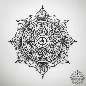 Tattoo sketch unalome symbol - эскиз тату (№1757596890_0, 11.09.2025 13:21) — tattoo-photo.ru