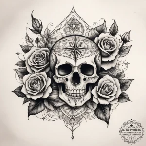 Tattoo sketch cosmic realm, tattoo sketch des... - эскиз тату (№1757597273_0, 11.09.2025 13:27) — tattoo-photo.ru