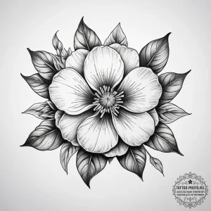 Tattoo sketch potato flower - эскиз тату (№1757600569_0, 11.09.2025 14:22) — tattoo-photo.ru