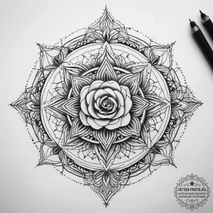 Tattoo sketch goth lace and rose, tattoo flas... - эскиз тату (№1757602317_0, 11.09.2025 14:51) — tattoo-photo.ru