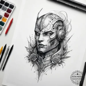 Tattoo sketch warforged purpose, tattoo line... - эскиз тату (№1757603481_0, 11.09.2025 15:11) — tattoo-photo.ru