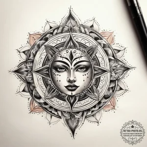 Tattoo sketch sacred identity, concept art fo... - эскиз тату (№1757605225_0, 11.09.2025 15:40) — tattoo-photo.ru