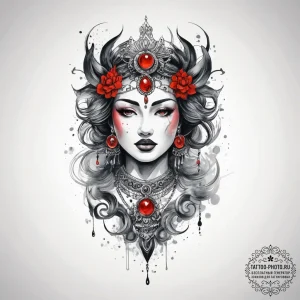 Tattoo sketch jade, ink illustration for tatt... - эскиз тату (№1757606195_0, 11.09.2025 15:56) — tattoo-photo.ru