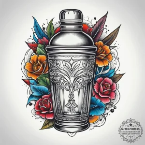 Tattoo sketch bartender cocktail shaker, tatt... - эскиз тату (№1757610442_0, 11.09.2025 17:07) — tattoo-photo.ru