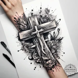 Tattoo sketch hands with a book, artistic tat... - эскиз тату (№1757614105_0, 11.09.2025 18:08) — tattoo-photo.ru