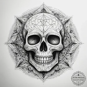Tattoo sketch crying skull, tattoo flash shee... - эскиз тату (№1757616800_0, 11.09.2025 18:53) — tattoo-photo.ru