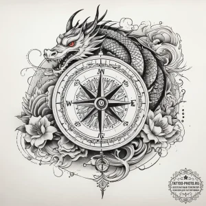 Tattoo sketch compass, tattoo flash sheet des... - эскиз тату (№1757617959_0, 11.09.2025 19:12) — tattoo-photo.ru