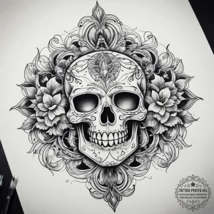 Tattoo sketch hell, tattoo line art, neo trad... - эскиз тату (№1757618345_0, 11.09.2025 19:19) — tattoo-photo.ru