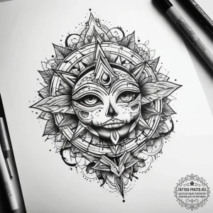 Tattoo sketch cosmic source, tattoo drawing o... - эскиз тату (№1757618922_0, 11.09.2025 19:28) — tattoo-photo.ru