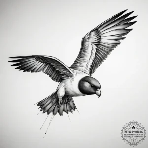 Tattoo sketch petrel - эскиз тату (№1757624713_0, 11.09.2025 21:05) — tattoo-photo.ru