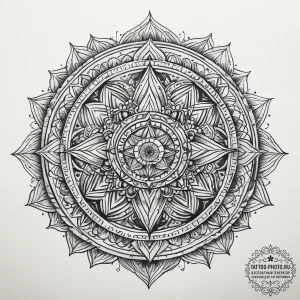 Tattoo sketch узор в виде пера и кисти, tatto... - эскиз тату (№1757625297_0, 11.09.2025 21:14) — tattoo-photo.ru