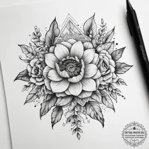 Tattoo sketch flower crown tattoo, tattoo ske... - эскиз тату (№1757626273_0, 11.09.2025 21:31) — tattoo-photo.ru