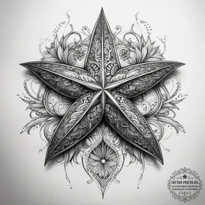 Tattoo sketch starfish, concept art for tatto... - эскиз тату (№1757628415_0, 11.09.2025 22:06) — tattoo-photo.ru
