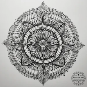 Tattoo sketch узор в виде лунного затмения, t... - эскиз тату (№1757630358_0, 11.09.2025 22:39) — tattoo-photo.ru