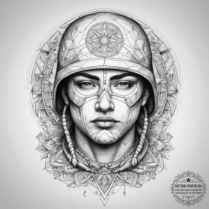 Tattoo sketch soldier with a country, tattoo... - эскиз тату (№1757630948_0, 11.09.2025 22:49) — tattoo-photo.ru