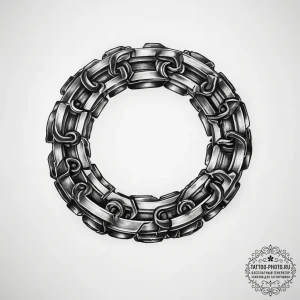 Tattoo sketch motorcycle chain - эскиз тату (№1757631923_0, 11.09.2025 23:05) — tattoo-photo.ru