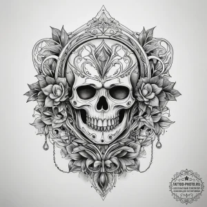 Tattoo sketch abandoned exploration with a fl... - эскиз тату (№1757633480_0, 11.09.2025 23:31) — tattoo-photo.ru
