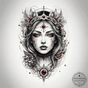 Tattoo sketch holy vibration, artistic tattoo... - эскиз тату (№1757637754_0, 12.09.2025 00:42) — tattoo-photo.ru