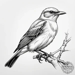 Tattoo sketch mockingbird, tattoo sketch desi... - эскиз тату (№1757640284_0, 12.09.2025 01:24) — tattoo-photo.ru