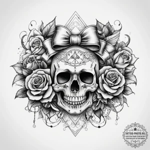 Tattoo sketch ribbon bow, tattoo drawing outl... - эскиз тату (№1757640478_0, 12.09.2025 01:27) — tattoo-photo.ru