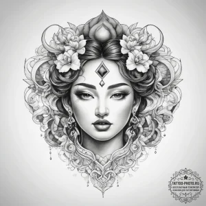Tattoo sketch jade - эскиз тату (№1757643010_0, 12.09.2025 02:10) — tattoo-photo.ru