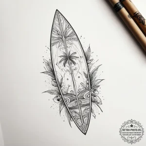 Tattoo sketch surfing a surfboard, tattoo dra... - эскиз тату (№1757643202_0, 12.09.2025 02:13) — tattoo-photo.ru