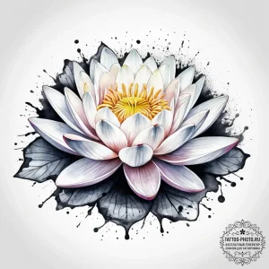 Tattoo sketch water lily flower, tattoo line... - эскиз тату (№1757643983_0, 12.09.2025 02:26) — tattoo-photo.ru