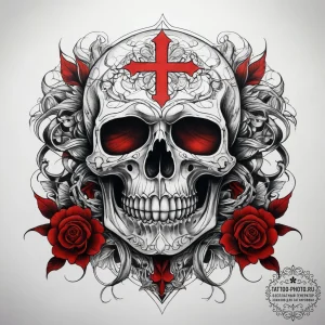 Tattoo sketch skull tattoo, tattoo line art,... - эскиз тату (№1757648078_0, 12.09.2025 03:34) — tattoo-photo.ru