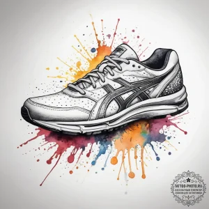 Tattoo sketch running running shoe, tattoo li... - эскиз тату (№1757649436_0, 12.09.2025 03:57) — tattoo-photo.ru