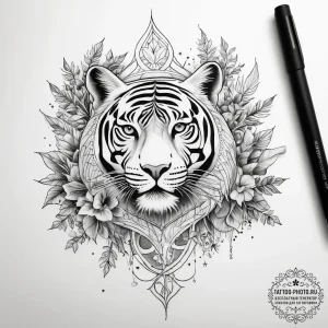 Tattoo sketch nature - эскиз тату (№1757650792_0, 12.09.2025 04:19) — tattoo-photo.ru