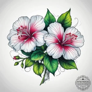 Tattoo sketch geranium, ink illustration for... - эскиз тату (№1757653718_0, 12.09.2025 05:08) — tattoo-photo.ru