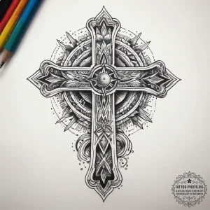 Tattoo sketch cosmic land, tattoo sketch desi... - эскиз тату (№1757654892_0, 12.09.2025 05:28) — tattoo-photo.ru