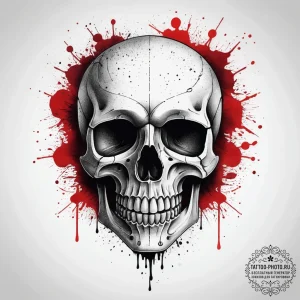 Tattoo sketch gothic череп, tattoo sketch des... - эскиз тату (№1757655283_0, 12.09.2025 05:34) — tattoo-photo.ru