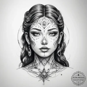 Tattoo sketch cosmic person - эскиз тату (№1757658790_0, 12.09.2025 06:33) — tattoo-photo.ru