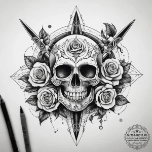 Tattoo sketch magical scissors, concept art f... - эскиз тату (№1757661511_0, 12.09.2025 07:18) — tattoo-photo.ru