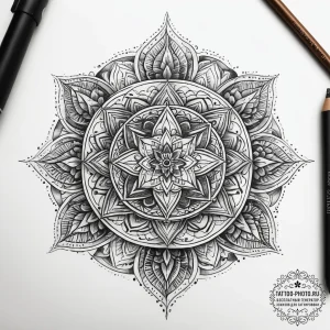 Tattoo sketch mystical spring, ink illustrati... - эскиз тату (№1757662098_0, 12.09.2025 07:28) — tattoo-photo.ru