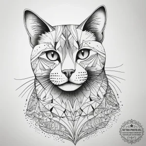 Tattoo sketch vet a person with a cat, tattoo... - эскиз тату (№1757670286_0, 12.09.2025 09:44) — tattoo-photo.ru